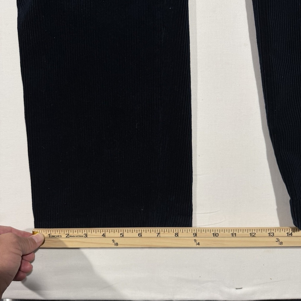 Vintage Y2K Polo Ralph Lauren Navy Corduroy Pants Mens 34x32 Straight Flat Front - Picture 9 of 10